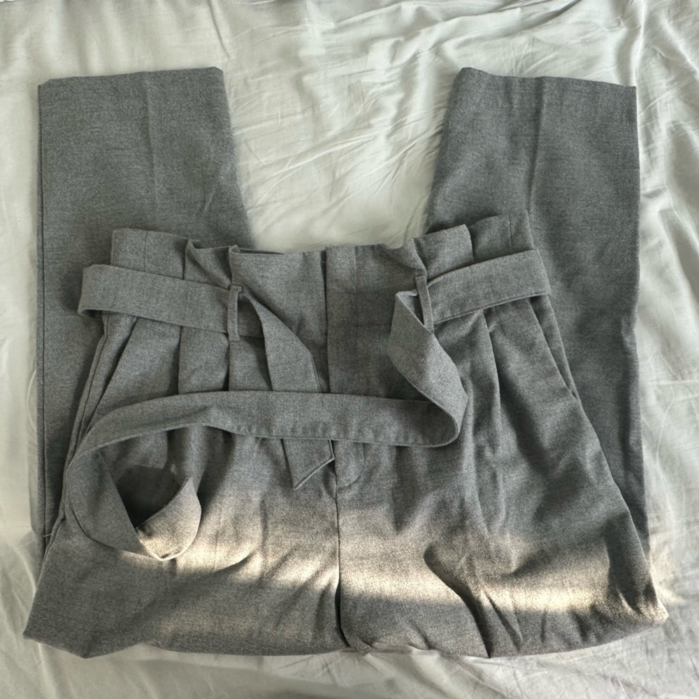H&M Grey Pants with Built-in-Belt